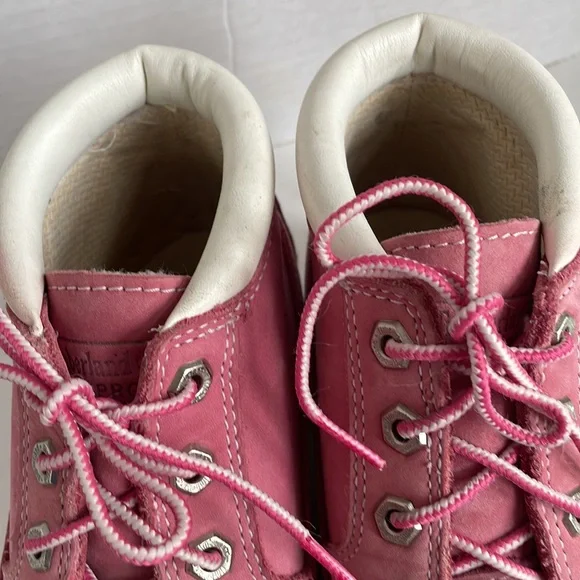 Y2K TIMBERLAND boots Womans 7.5 pink Nellie Ankle - Picture 5 of 13